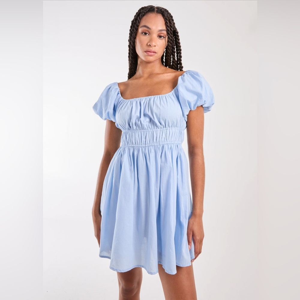 Impeccable Pig Puff Sleeve Dress - Small